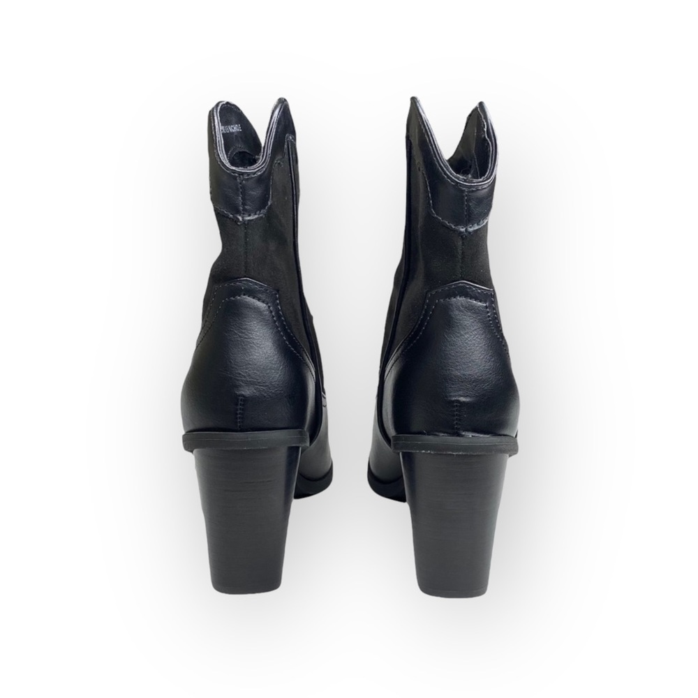 new Dolce Vita ⌘ Nichole Western Chunky Heel Sleek Cowboy Boot ⌘ Black ⌘ 6.5M - Picture 7 of 16